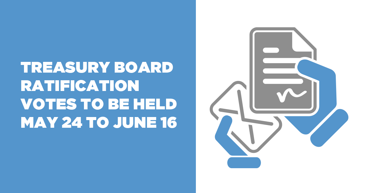Treasury Board ratification votes to be held May 24 to June 16